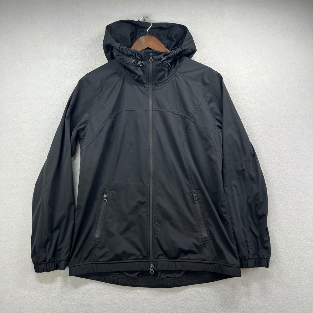 Zella Jacket Womens L Black Hooded Full Zip Lightweight Athleisure Running